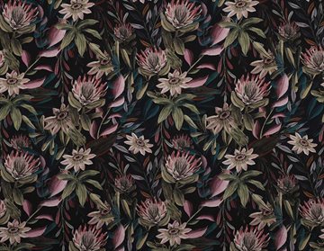 stof med lyserøde blomster,kanvas stof